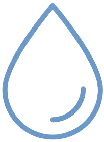Water drop outline icon.